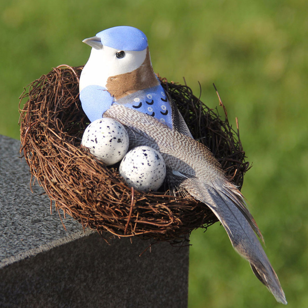 2Pcs Faux Woven Rattan Bird Ne - Bonsai Garden Photos review and price