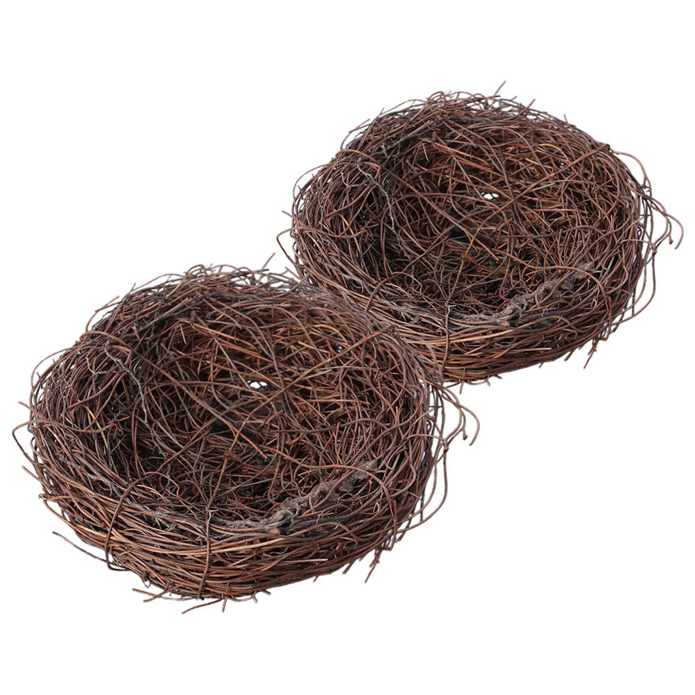 2Pcs Faux Woven Rattan Bird Ne - Bonsai Garden Photos review and price