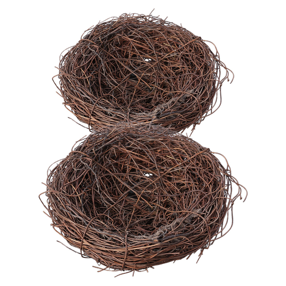 2Pcs Handmade Woven Rattan Bir - Bonsai Garden Photos review and price