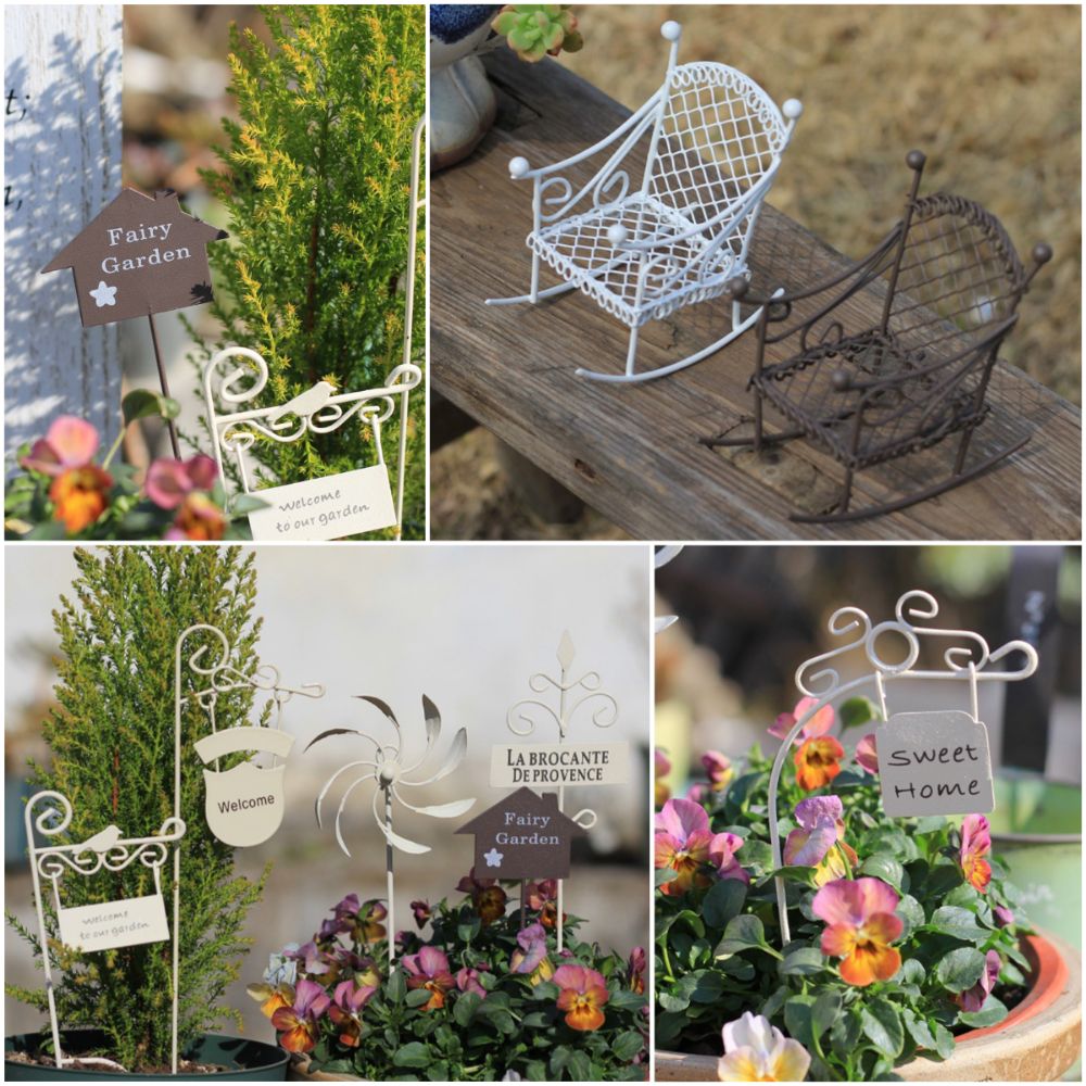 Metal Dollhouse Furniture Whit - Bonsai Garden Photos review and price